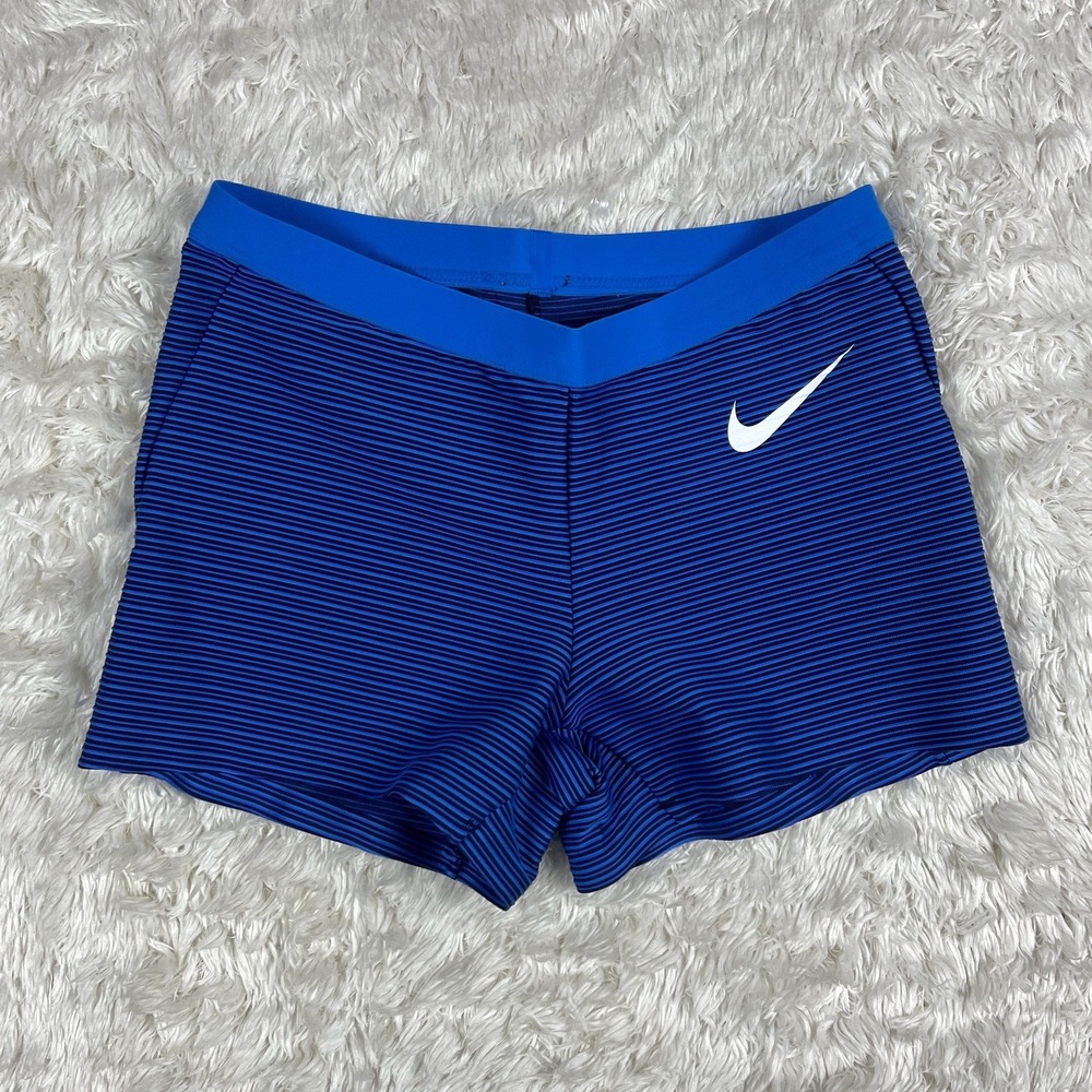 Women's Nike Pro Elite Track & Field Shorts AO8486-000 Blue Made In USA Sz Small
